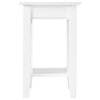 Bowery Hill Solid Wood End Table with Charging Port in White