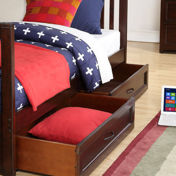 Noah Twin Over Double Bunk Bed with Stairs