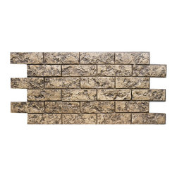 165-SMALL JERUSALEM BRICK PANEL 49"W X 24"H X 1 1/2"D - Wall Panels