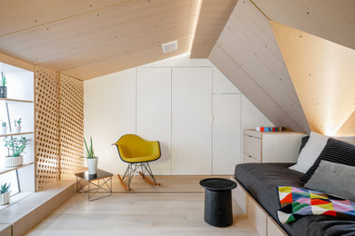 Inspiration for a modern family room remodel in DC Metro