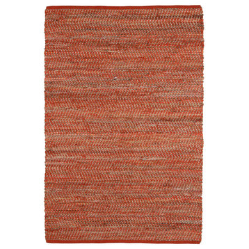 Earth First Orange Jeans Rug, 4'x6'