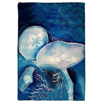 Blue Jellyfish Kitchen Towel - Two Sets of Two (4 Total)