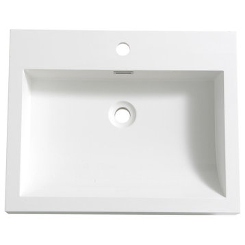 Alto 23" Integrated Sink/Countertop, White