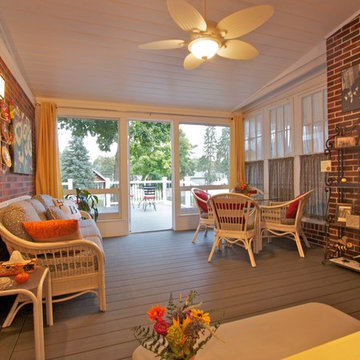 Riverfront deck and porch