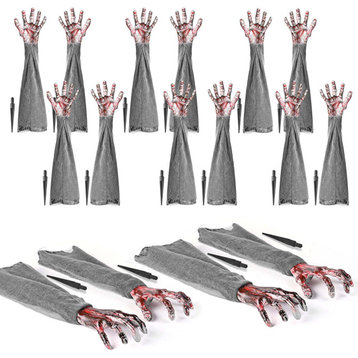 Yescom Lawn Zombie Hands Scary Halloween Decoration Realistic Life Size Prop 16