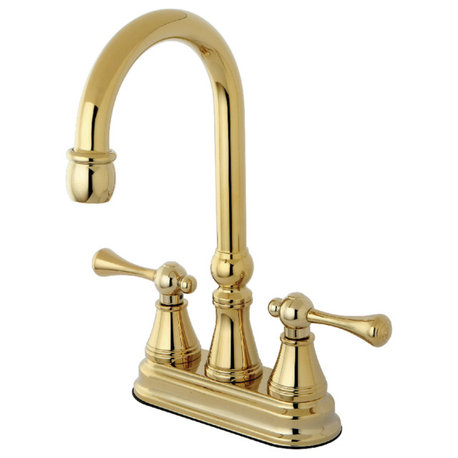 Kingston Brass KS2492BL Bar Faucet, Polished Brass