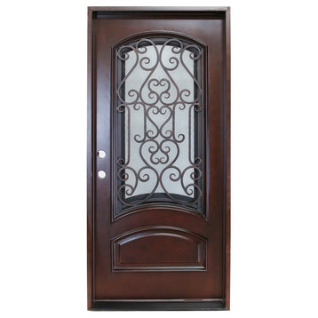 Forever Doors, Exterior Front Entry Composite Door AR07C, 36"x80", Right H