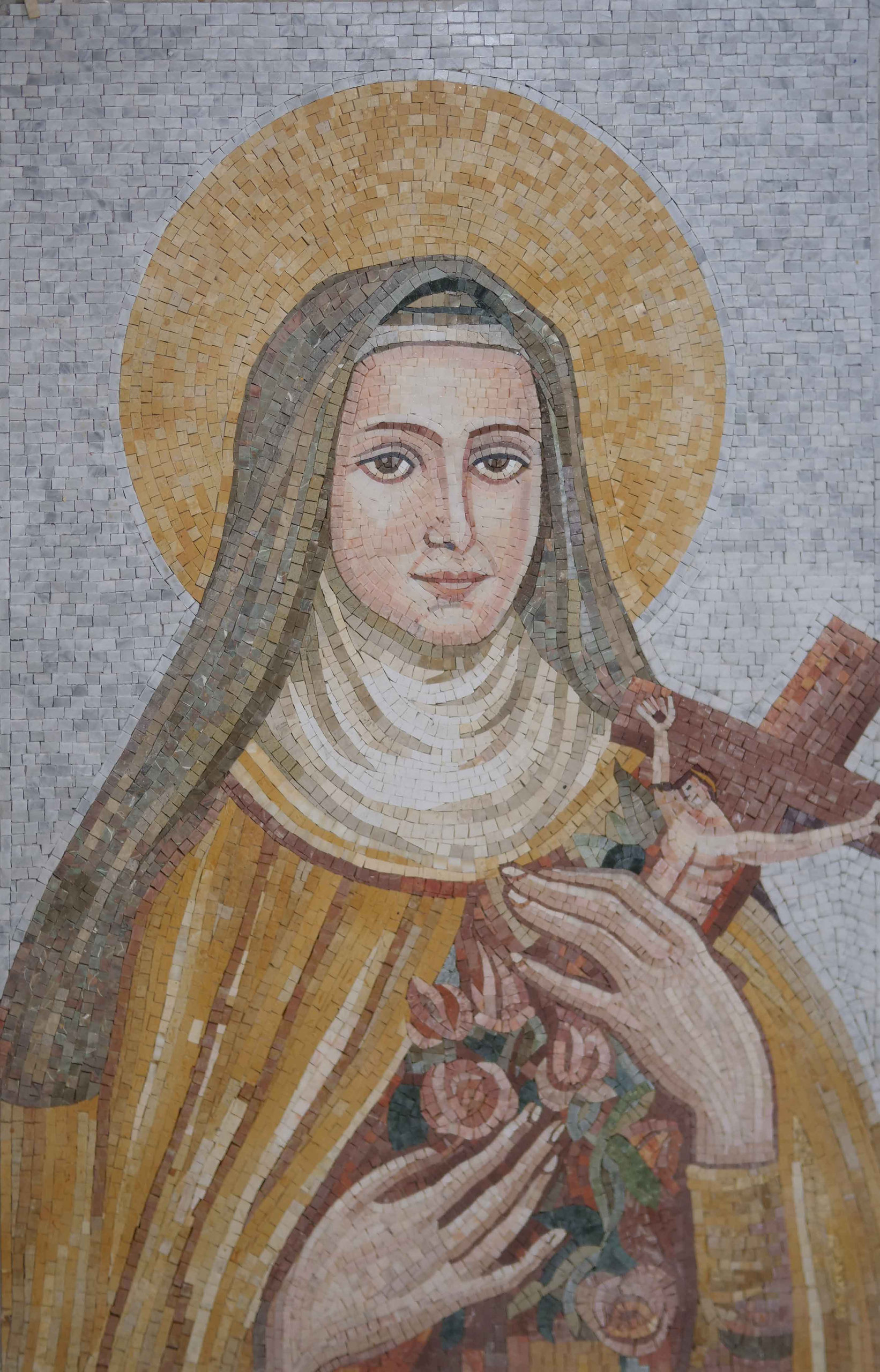 Toile imprimée effet vitrail Jeanne d'Arc – Art mural chrétien