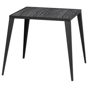 Ines Black Wood Side Table
