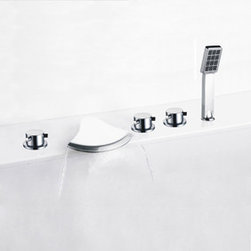 Waterfall Faucet with Hand Shower T-7028 - Bathtub Faucets