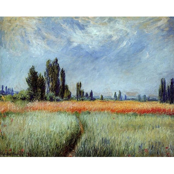 Claude Oscar Monet The Wheat Field, 20"x25" Wall Decal Print
