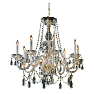 8-Light Polished Brass Up Chandelier - Traditional - Chandeliers - by  Better Living Store