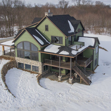 Rustic Transitional Custom Home on Michigan Acreage