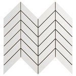 Maricera - Chevron 11.8"x11.8" Herringbone Snow Porcelain Wall & Floor Mosaic Tile - Add a touch of elegance to your interior space with these Chevron Herringbone Snow Porcelain Wall & Floor Mosaic Tiles. The unique herringbone pattern creates a modern and sophisticated look, while the Snow color adds a touch of purity and simplicity. Made of high-quality porcelain, these tiles are durable and long-lasting, making them ideal for both wall and floor applications.