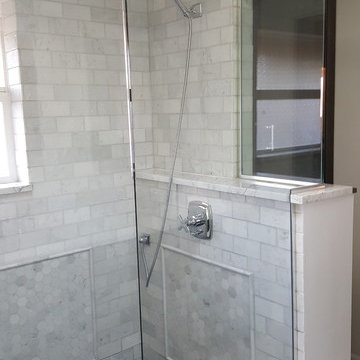 Elegant Italian Carrara White Marble Bathroom