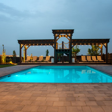Saratoga Springs, UT | Timber Frame Diving Deck Pergola Kit w/Knotted Rope