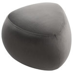 StyleCraft - Dann Foley River Rock Hassock Pouf Charcoal Gray Velvet Finish - Elevate your living spaces with this River Rock Pouf. The expert craftsmanship of Dann Foley fashions a sturdy solid wood frame encased with plush polyester upholstery, creating a perfect blend of comfort and modernity. This pouf can be situated in your living room, dining room, or bedroom, providing a touch of glam style to your home. Its lightweight design makes it easy to move around to suit your seating needs.