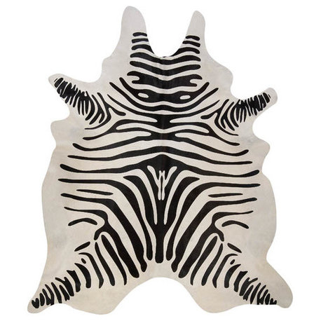 Pergamino Zebra Off White Cowhide Rug