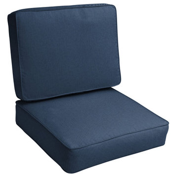 Sunbrella Spectrum Indigo Outdoor Corded Cushion Set, 22x22