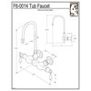 Vintage 3-3/8" Center Wall Mount Tub Faucet w/Straight Connect, Lever handles