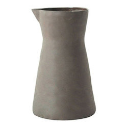 Hourglass Ceramic Carafe in Olive Green - Carafes