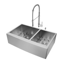 farm sink and faucets