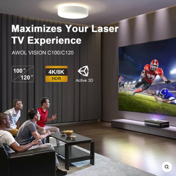 Awol Vision 100''-150'' Cinematic ALR Screen (Wallmount Screen)