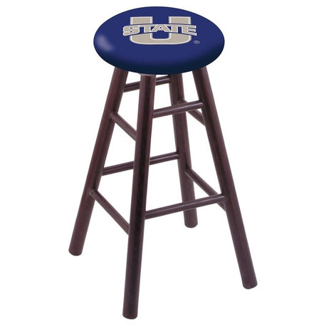 Utah State Extra, Tall Bar Stool, Dark Cherry