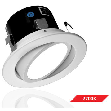 NICOR 4 inch LED Gimbal Adjustable Downlight Kit, Dimmable, 2700k