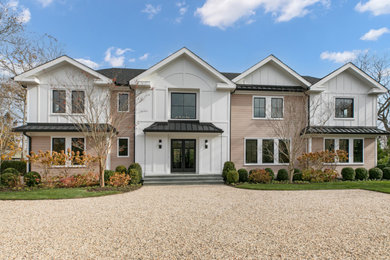 Transitional exterior home idea in New York