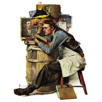"Law Student" Painting Print on Canvas by Norman Rockwell