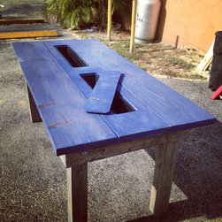 Outdoor Dining Table with Built In Ice Tray - Outdoor Dining Tables