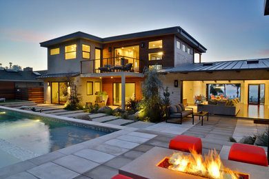 Example of a trendy exterior home design in San Diego