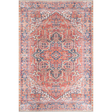 Momeni Chandler Cotton Polyester Traditional Red Rug 2'3" X 7'6" Runner