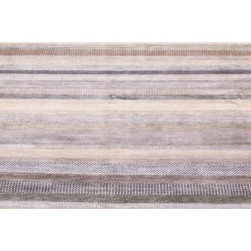 New Transitional Wool & Silk Rug, 09'10 X 14'01
