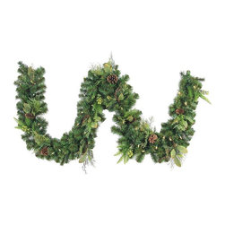12 ft. Winslow Artificial Garland with 100 Clear Lights - Christmas Trees