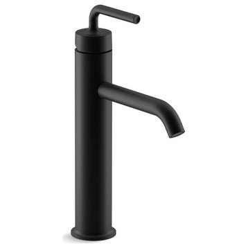 Kohler Purist Tall 1-Handle Bathroom Sink Faucet Lever, Matte Black