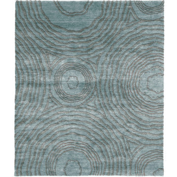 Mimosa A Wool Hand Knotted Tibetan Rug, 8' Round
