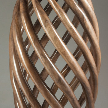 Walnut Spiral Vases