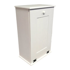 Trash Cans Houzz Sawdust City Llc Wooden Trash Bin Large Cottage White Cans