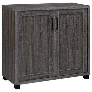Pemberly Row Wood 2-door Transitional Wood Accent Cabinet Weathered Gray