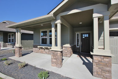 Example of an arts and crafts exterior home design in Other