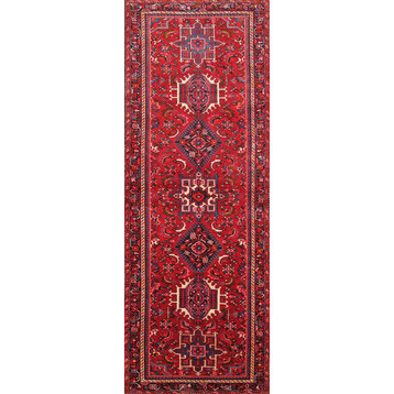 Antique Karajeh Collection Hand-Knotted Lamb's Wool Runner- 3'11"x10' 7"