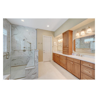 Stunning Marble Master Bathroom in Sun City Anthem - Transitional ...