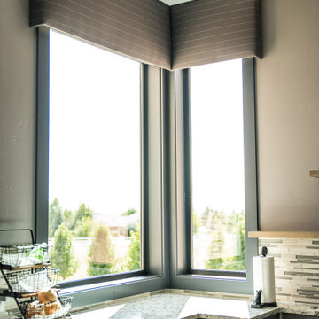 Roller Shades, Cornices and Drapery