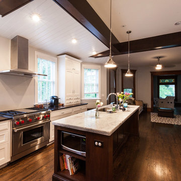 Rustic, Cottage Kitchen and Basement in La Grange