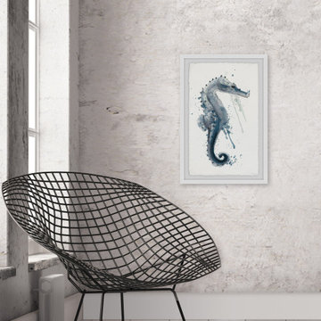 "Mysterious Seahorse" Framed Painting Print