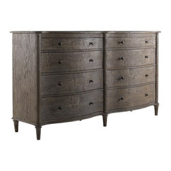 French Oak 8 Drawer Dresser - Dressers