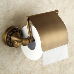 Antique Brass Finish Wall Mounted Toilet Roll Holder TAB6110 - Bathroom Accessories