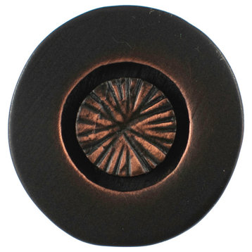 Shield Pewter Cabinet Hardware Knob, Bronze